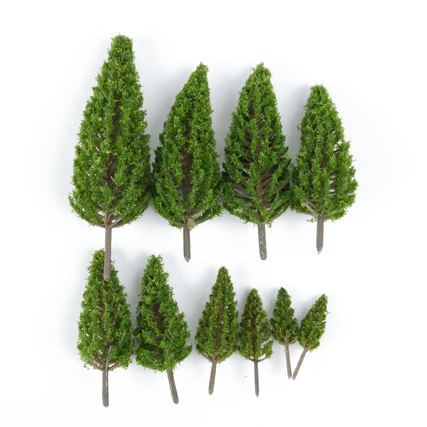 20pc 1/50-1/400 Mixed Model Trees Train Railway Forest Scenery Layout 5-16cmTrain Railways Park Street Accessories