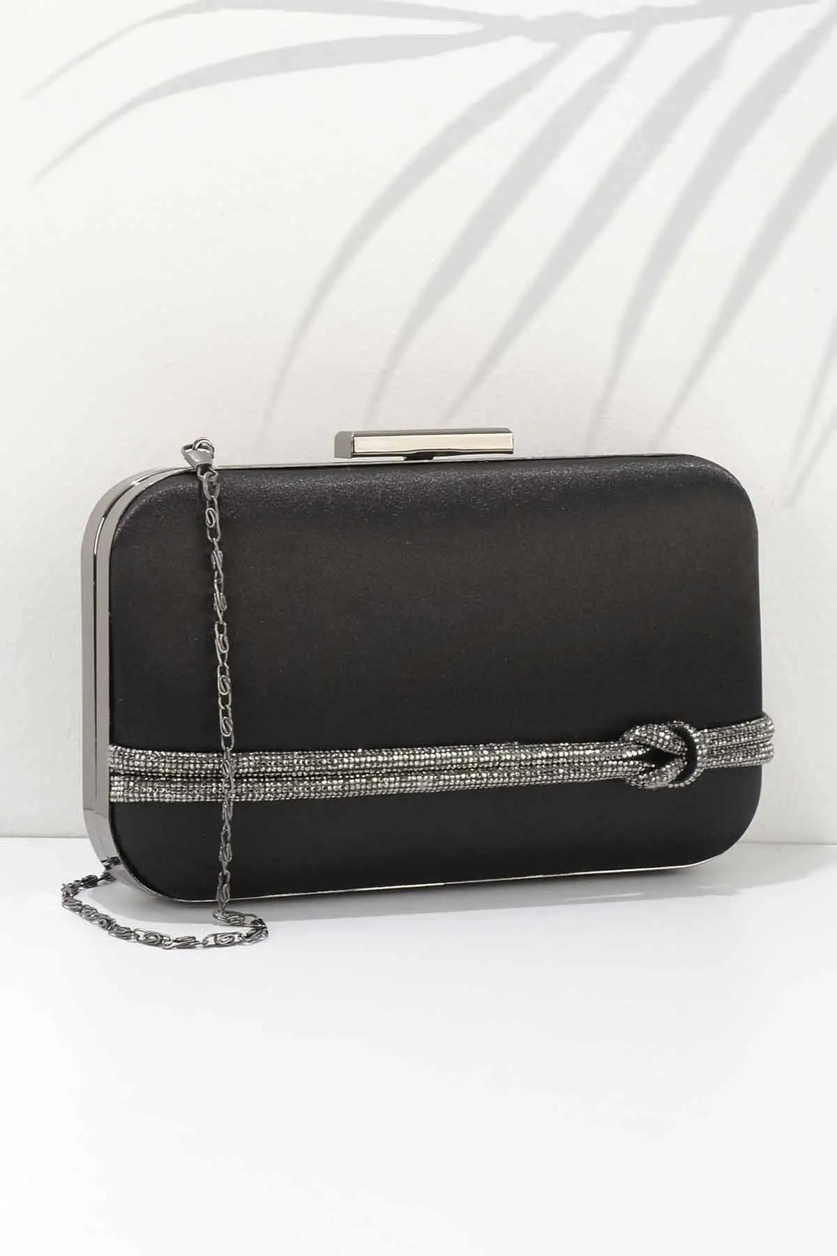 

Women Evening Bag Black Satin Clutch Bags With Chain Shoulder Bag Ladies Handbags Evening Bag For Wedding Party