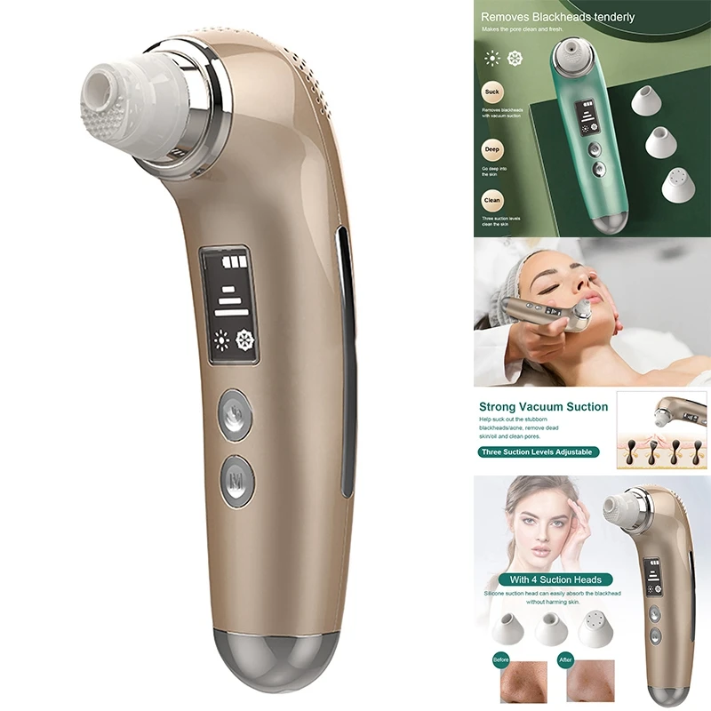 

Blackhead Remover Vacuum Suction Face Skin Protection Pimple Remover Tool Pore Cleansing Device Facial Cleaner Machine