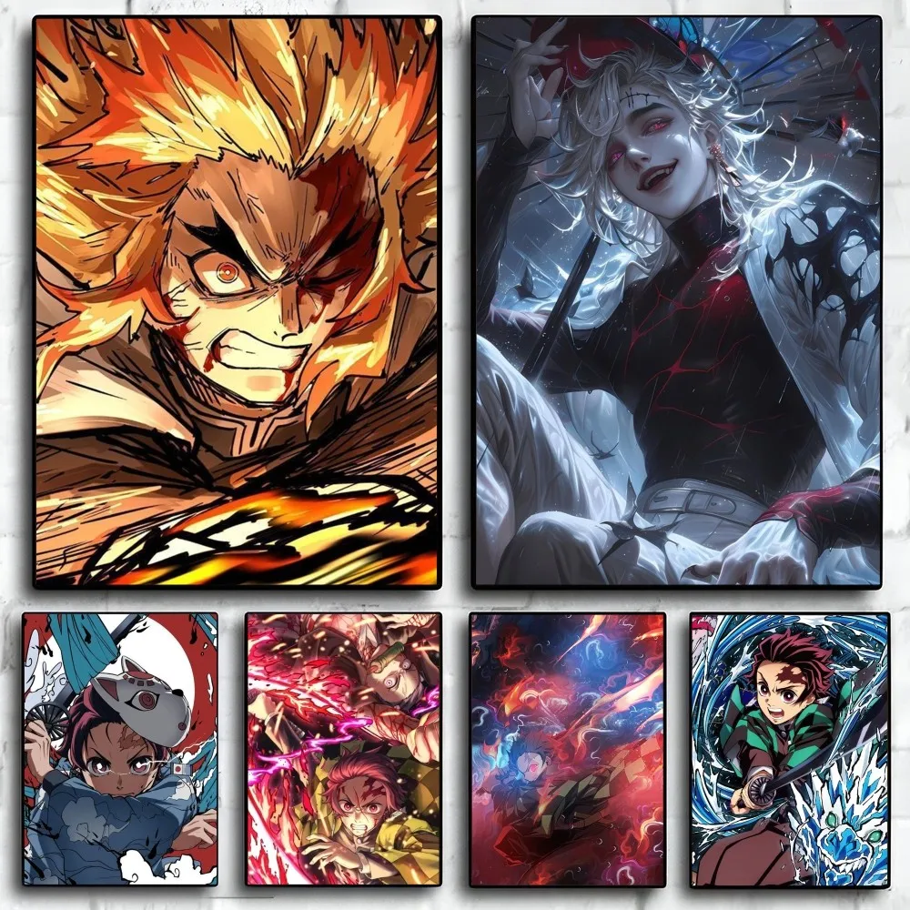 D-Demon S-Slayer аниме японский постер с принтом бумаги для дома гостиной спальни входа