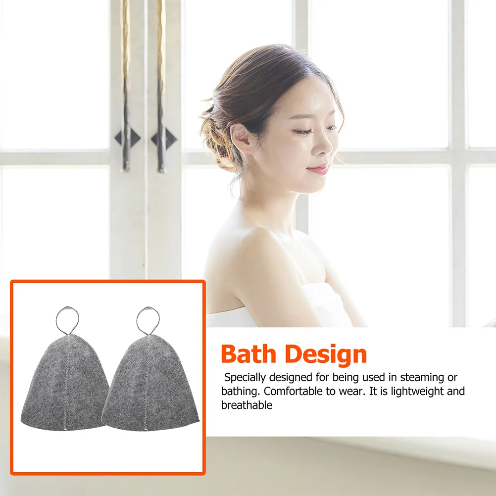 2 шт. фетровая шапочка для сауны душа шапочки с косой защита волос купания мисс
