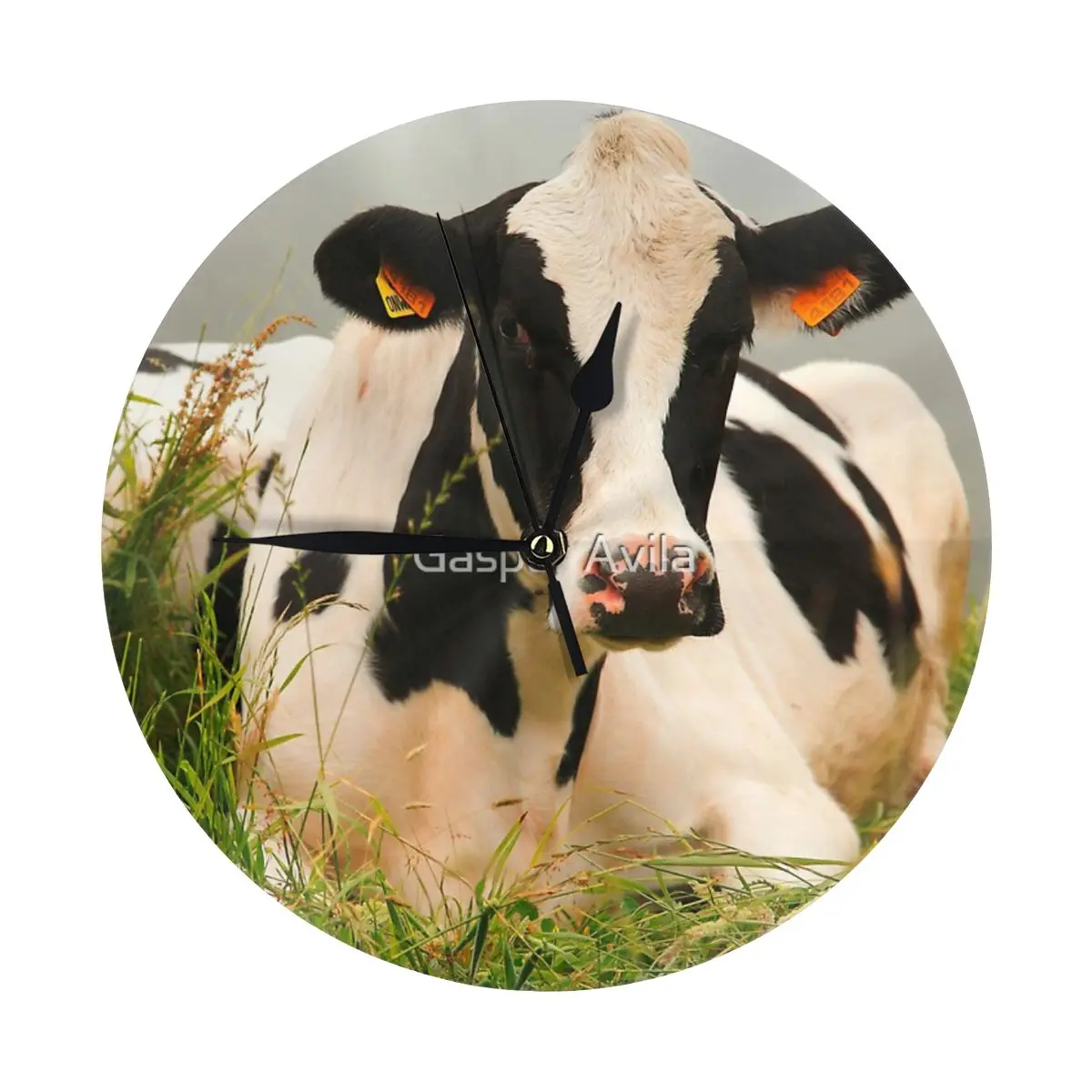 Holstein Корова настенные часы декор комнаты должны быть орнамент круглый