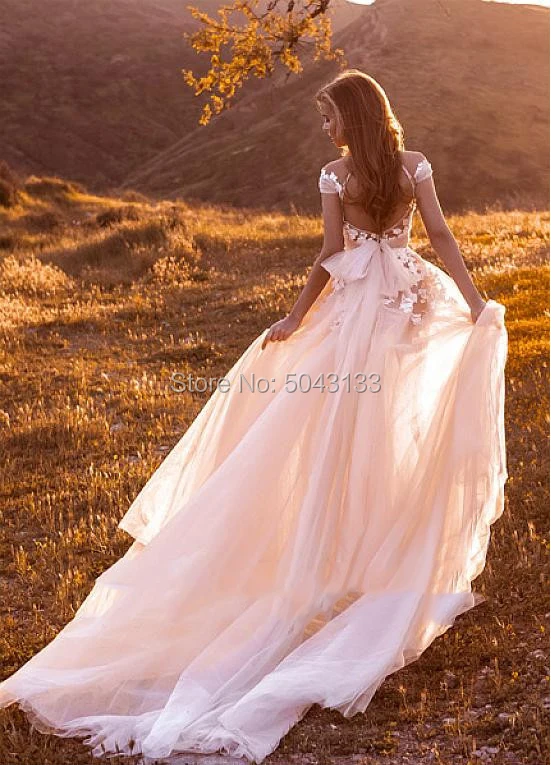 Удивительные свадебные платья цвета шампанского по индивидуальному заказу