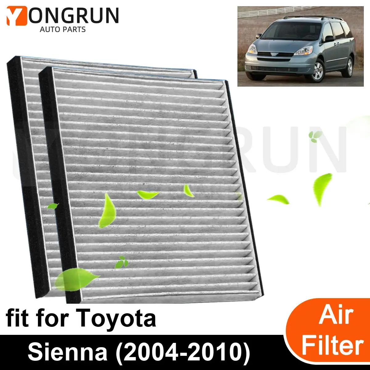2 шт. автомобильный воздушный фильтр для двигателя 2004-2010 Toyota Sienna автомобильные
