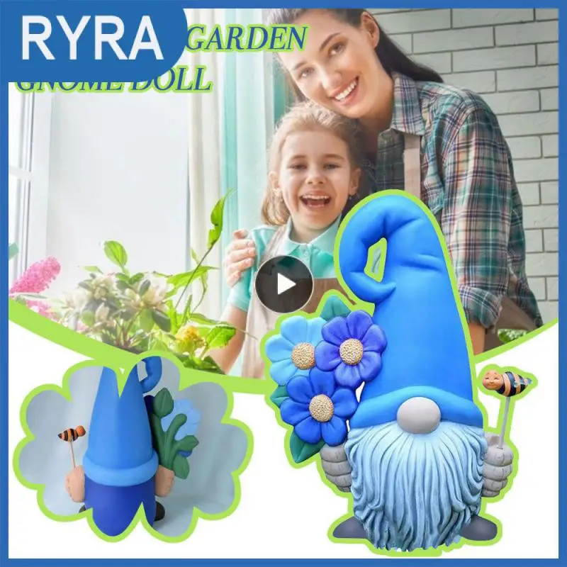 

Garden Statue Faceless Doll Creative Dwarf Resin Miniature Collection Garden Decoration New Color Dwarf Doll Home Crafts Rainbow