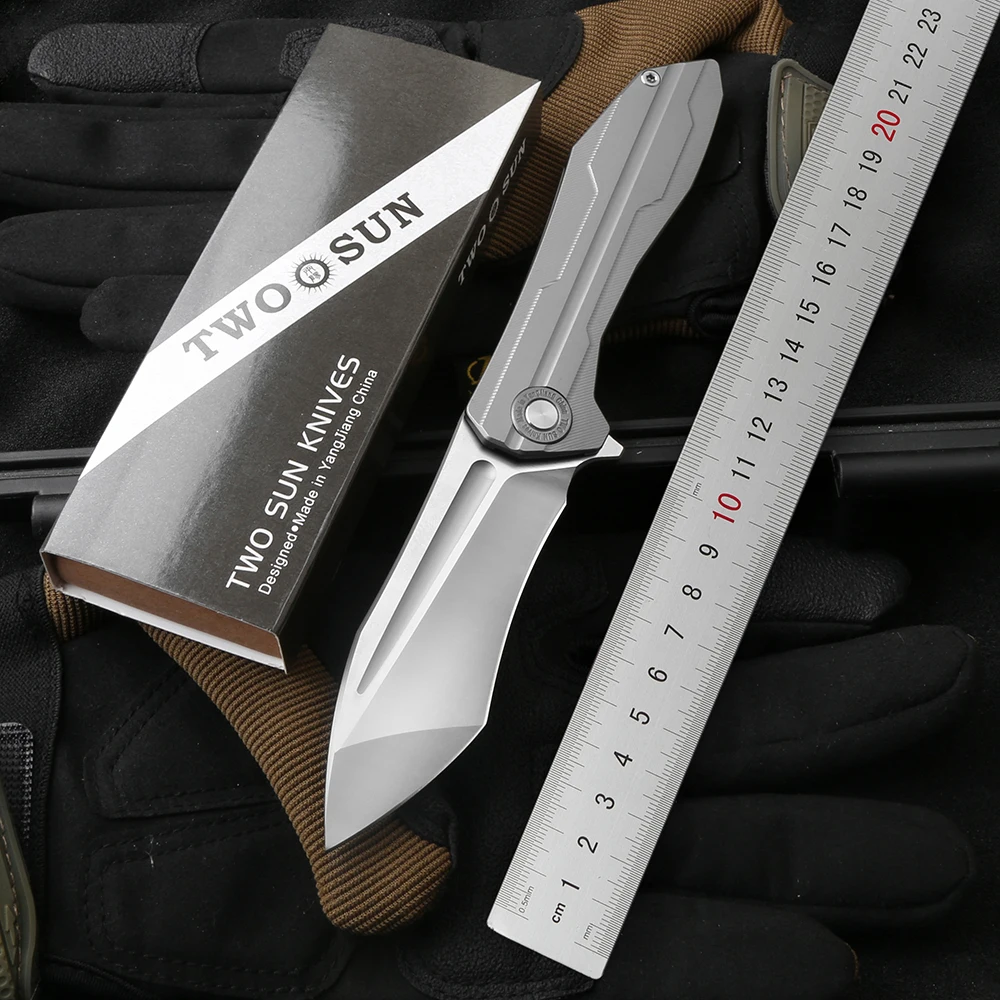 

Складной нож TWO SUN TS194, тактический клинок из титанового сплава, с лезвием D2, с рукояткой, для кемпинга и выживания, повседневные инструменты