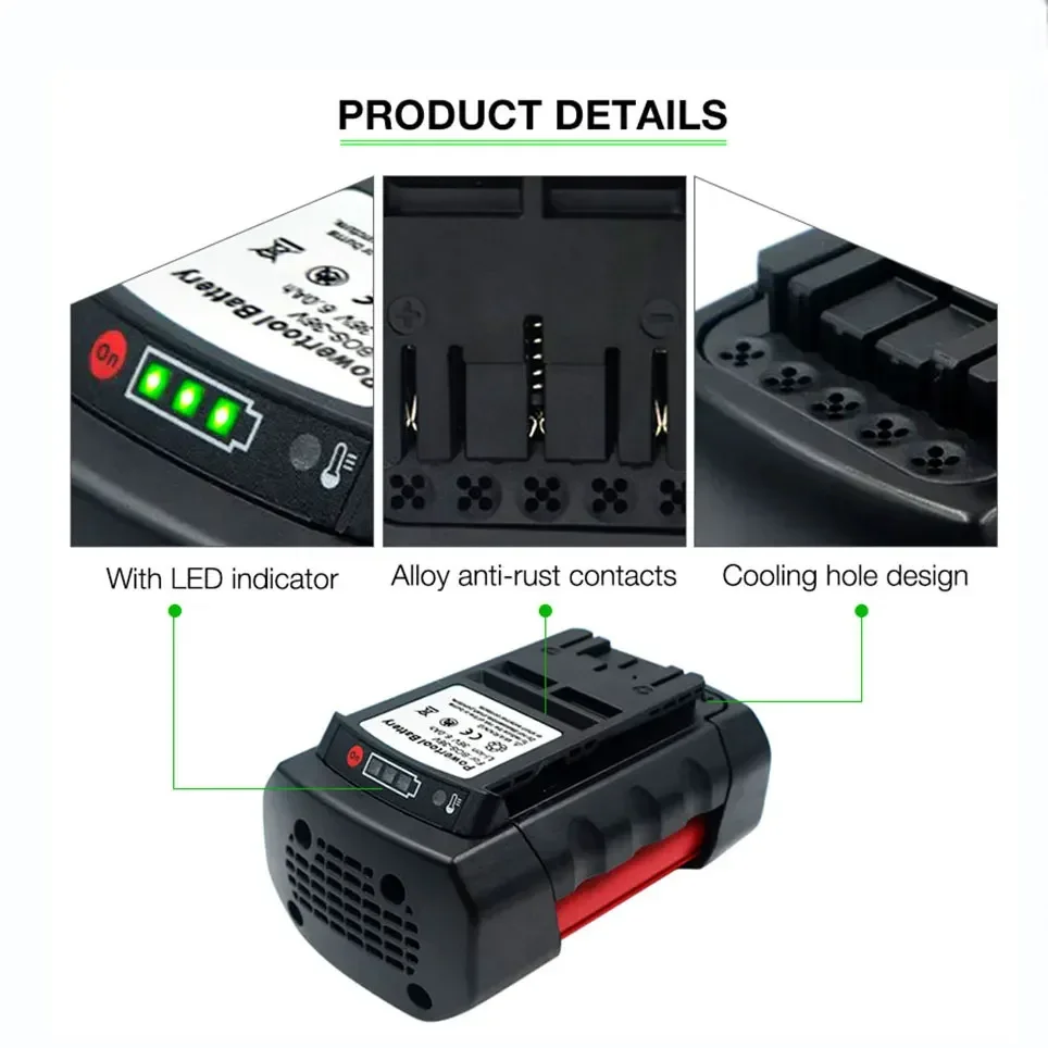 Литий-ионный аккумулятор для Bosch 36 в 9000 мАч 6000 8000 BAT4030 BAT4050 BTA4060