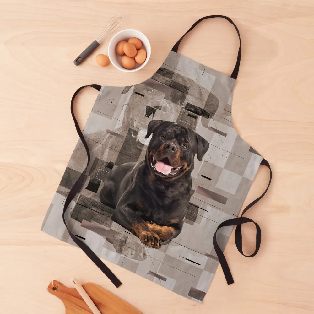 Rottweiler - Metzgerhund Digital Art Fartuch kuchenny Pomysł Towar Wodoodporny fartuch dla kobiet przedszkole