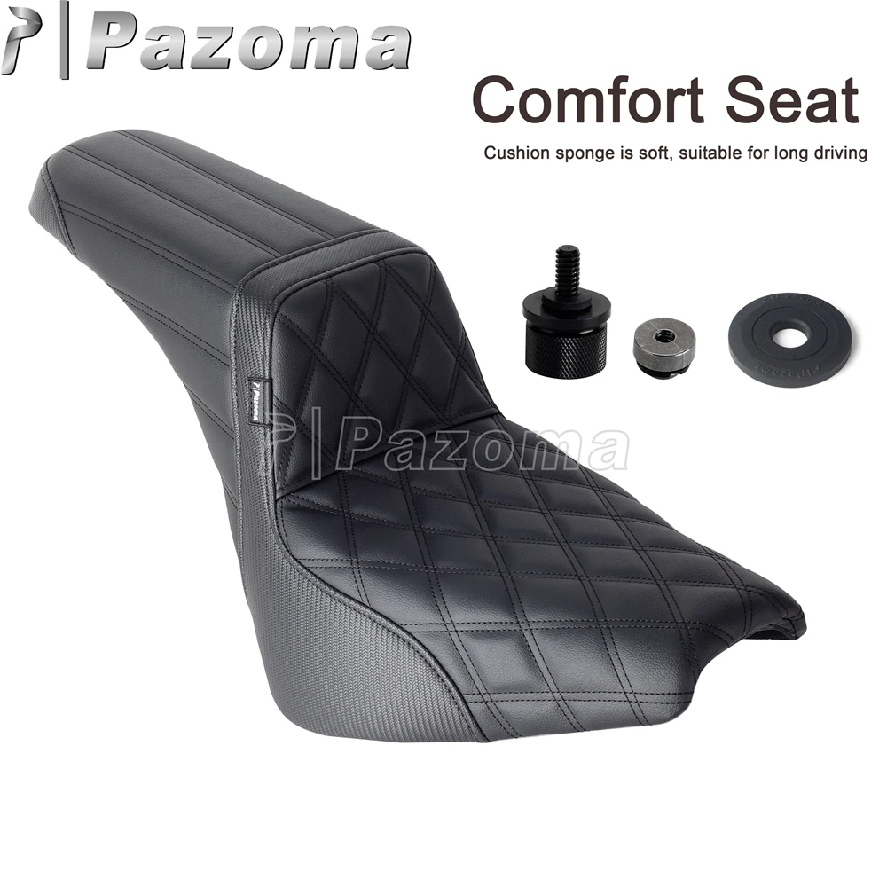 

Двухместный гелевый коврик для мотоцикла, подушка для пассажирского сиденья водителя для Harley Softail Heritage Classic Street Bob Slim Deluxe 2018-24