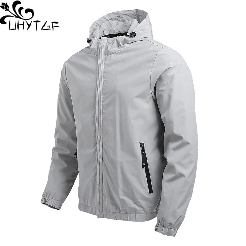 

UHYTGF 2022 Autumn Jackets For Men Solid Hooded Casual Male Coats Baseball Uniform Big Size Sport Outerwear Chaquetas Hombre 133