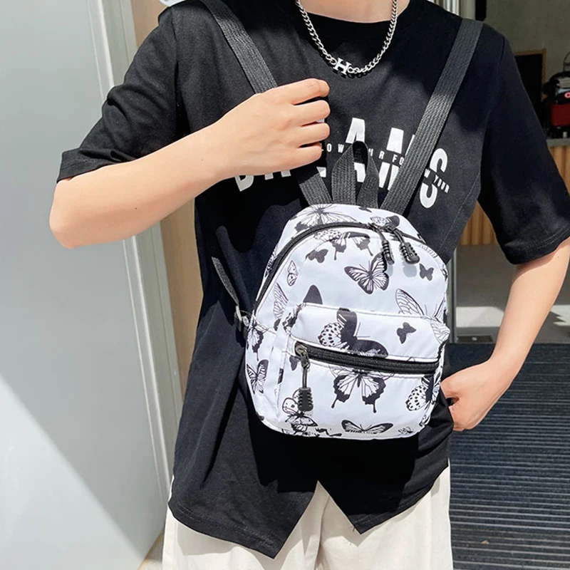 Милый и забавный рюкзак из коровьего пятнистого нейлона женская сумка с принтом