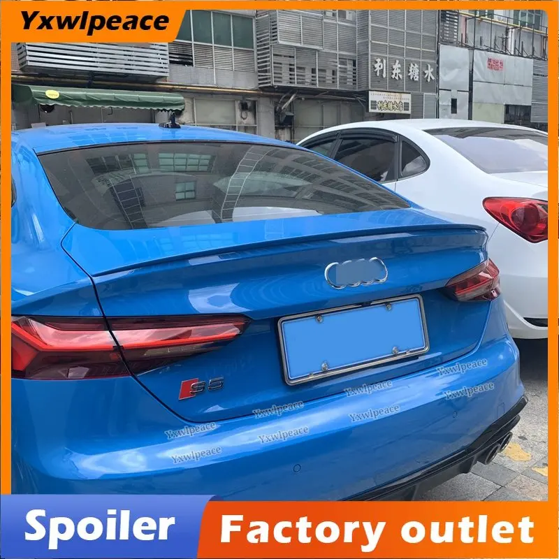 

For Audi A5 S5 RS5 Spoiler 2017-2021 Only for 4 Doors High Quality ABS Primer Color Rear Trunk Lip Spoiler Car Accessories