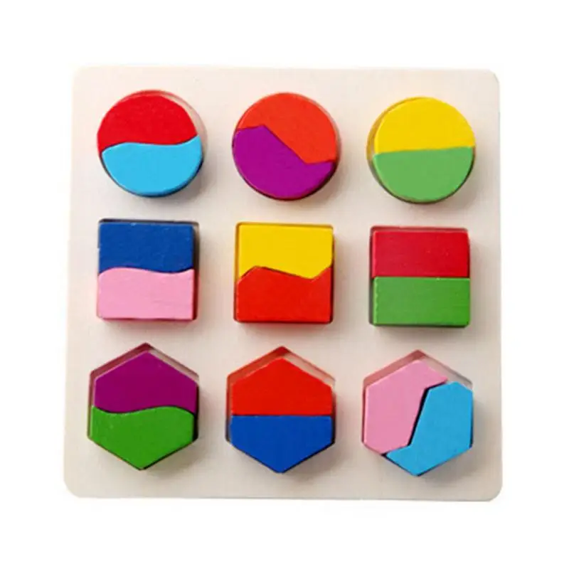 

Детские деревянные игрушки, 3D пазл, геометрическая форма, подходящая интеллектуальная головоломка, подходящая форма, игрушки Монтессори для детей, подарки