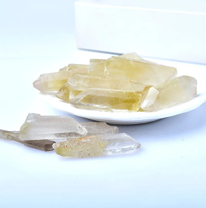 50-100 г натуральный кварц цитрин точечный лечебный камень призмы обелиск здоровое