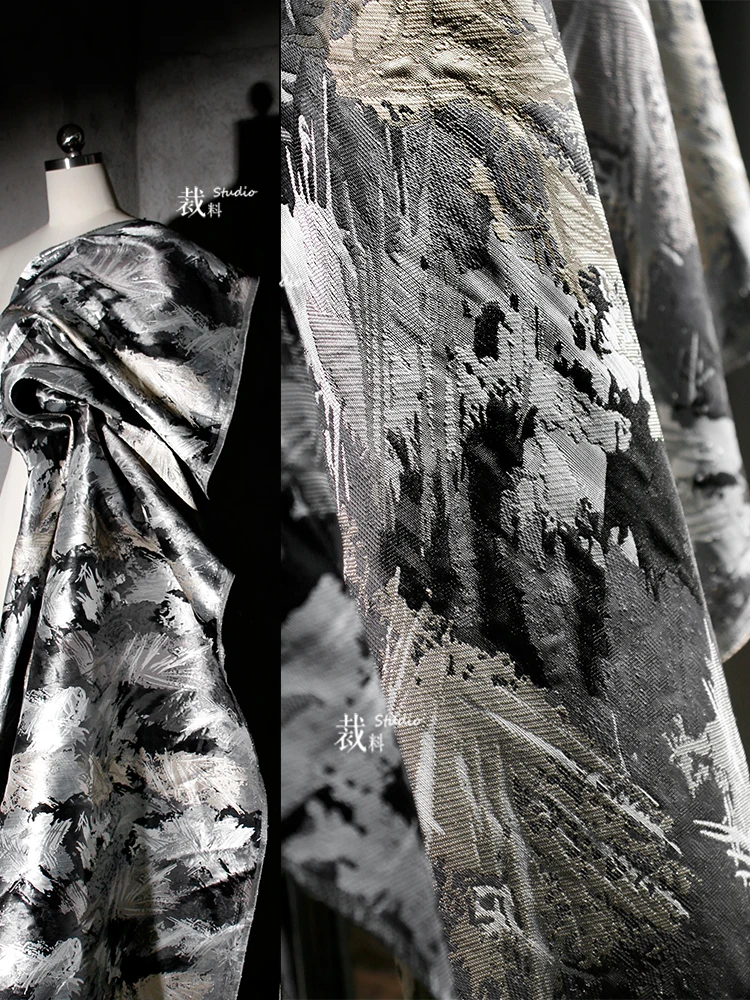 

Double-sided jacquard texture crisp silhouette clothing designe wholesale cloth diy apaprel sewing fabric meters material