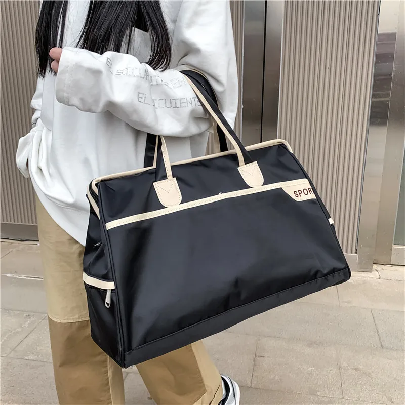 Short Distance Travel Women'S One Shoulder Portable High-Capacity Fashionable Korean Travel Bag Men'S Traveling Luggage Bag