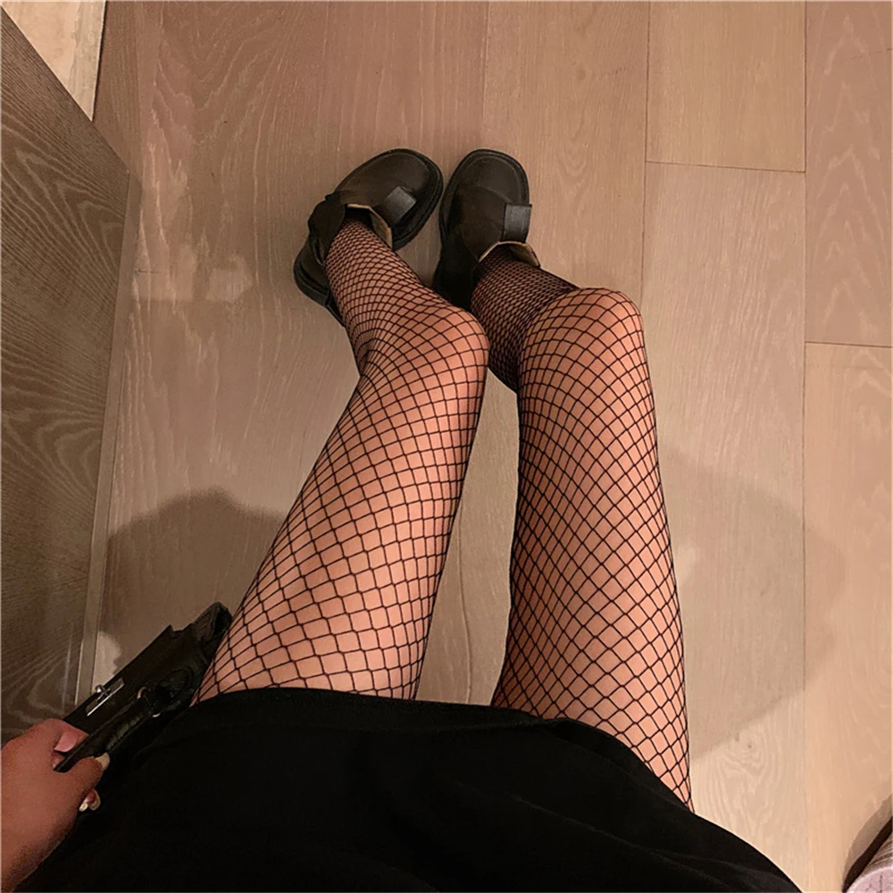 S/M/L Sexy Women's Long Fishnet Body Stockings Fish Net Pantyhose Mesh Nylon Tights Lingerie Skin Thigh High Waist Hosiery