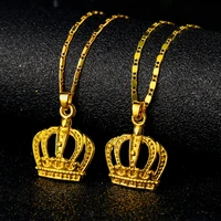 wangaiyaos new fashion temperament copper gold plated crown hip hop hip hop necklace items womens collarbone necklace