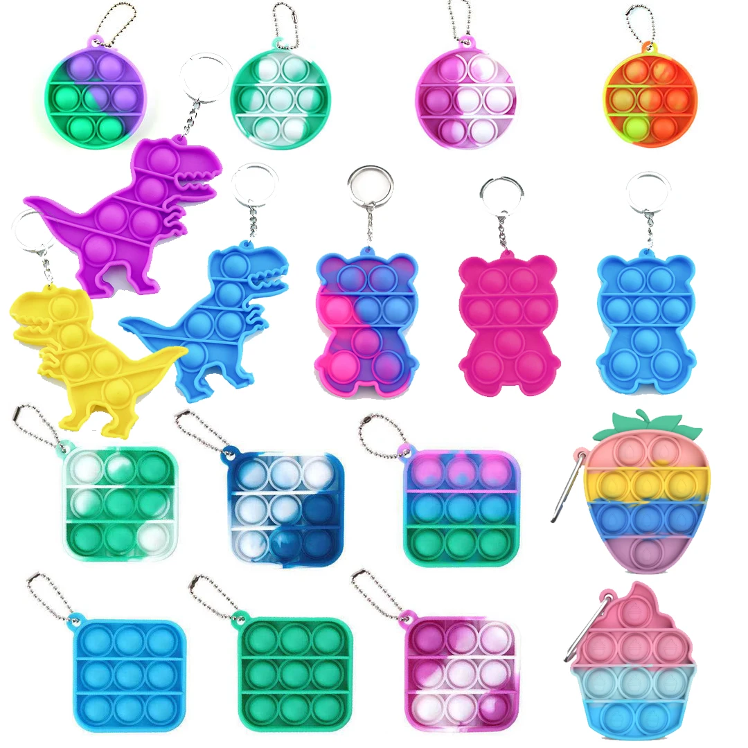 

Мини-брелок, игрушки-антистресс с пузырьками, сенсорная игрушка, игрушка для детей и взрослых, развивающая игрушка 2022, антистресс, маленькие...