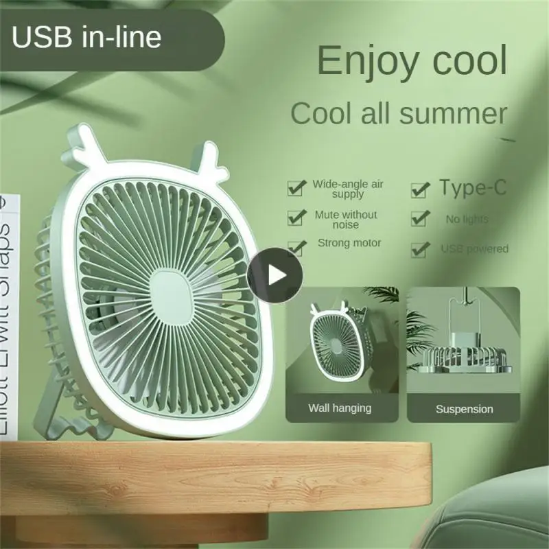 

Universal Silent Outdoor Cool Fan Durable Universal Electric Fan Type-c Usb Charging Multi-function Night Light Small Fan Silent