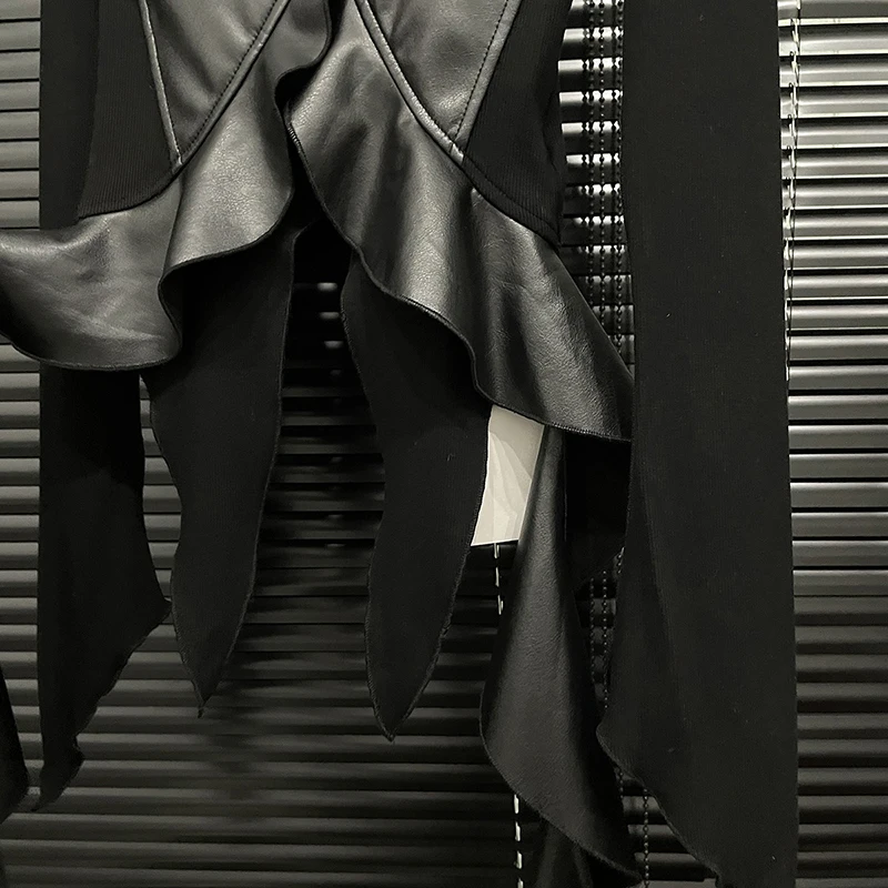 KBQ Новая однотонная кожаная футболка для похудения с бантом женщин рубашки