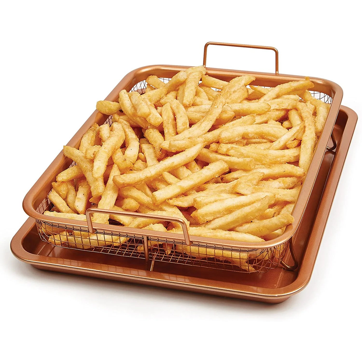 

Baking Tray Frying Baking Air Fryer Pan Microwave Oven Non-stick Chips Copper Basket Dish Grill Mesh Kitchen BBQ Tools