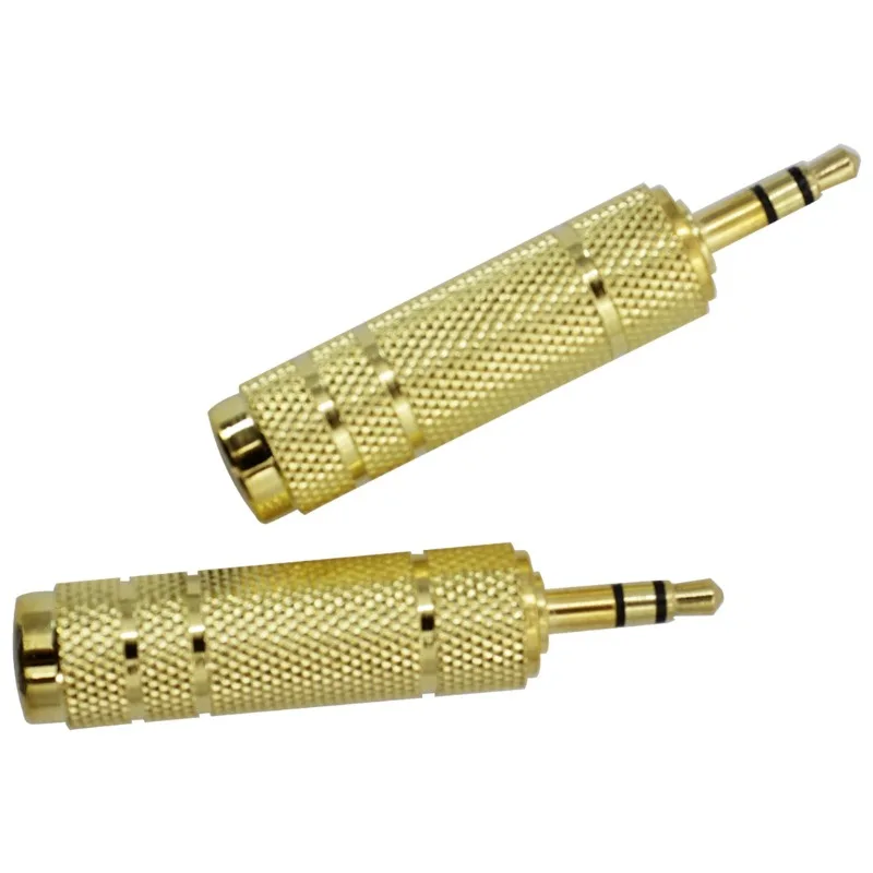 

Manufacturer's Direct Sales Adapter, Metal 6.5 To 3.5 Audio Adapter, 2 Microphone Barrel Guitar Adapters