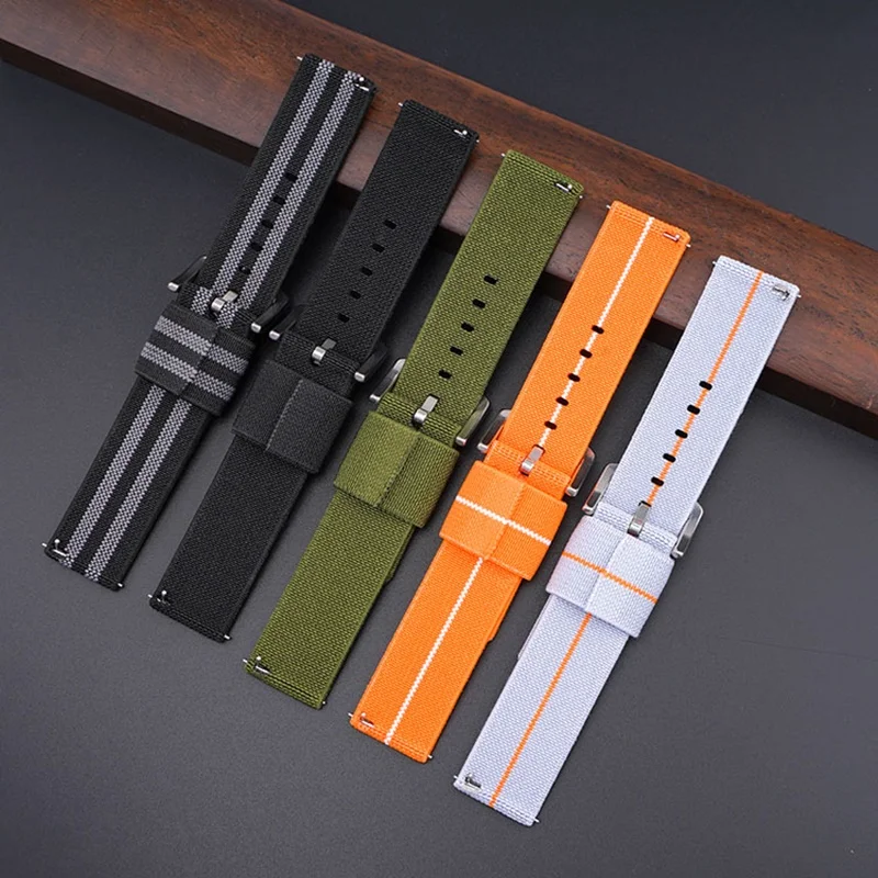 

18mm 20mm 22mm 24mm Nylon Band Watch Strap For Samsung Galaxy Watch 5 pro 46mm 42mm Active2 Gear S3 Sports Huawei GT 2 Bracelet