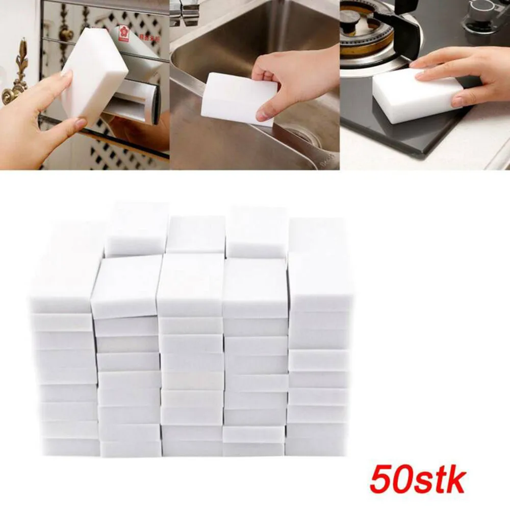 

50pcs/Set Cleaning Bars Sponge Block Coffees Mark Remover Melamine Foam
