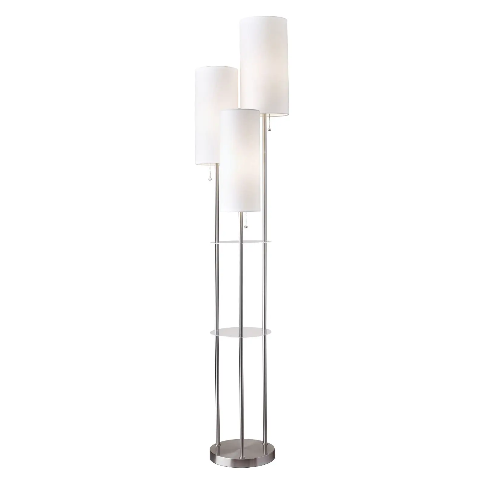 

Free Shipping Trio Floor Lamp in Stainless Steel Finish Color