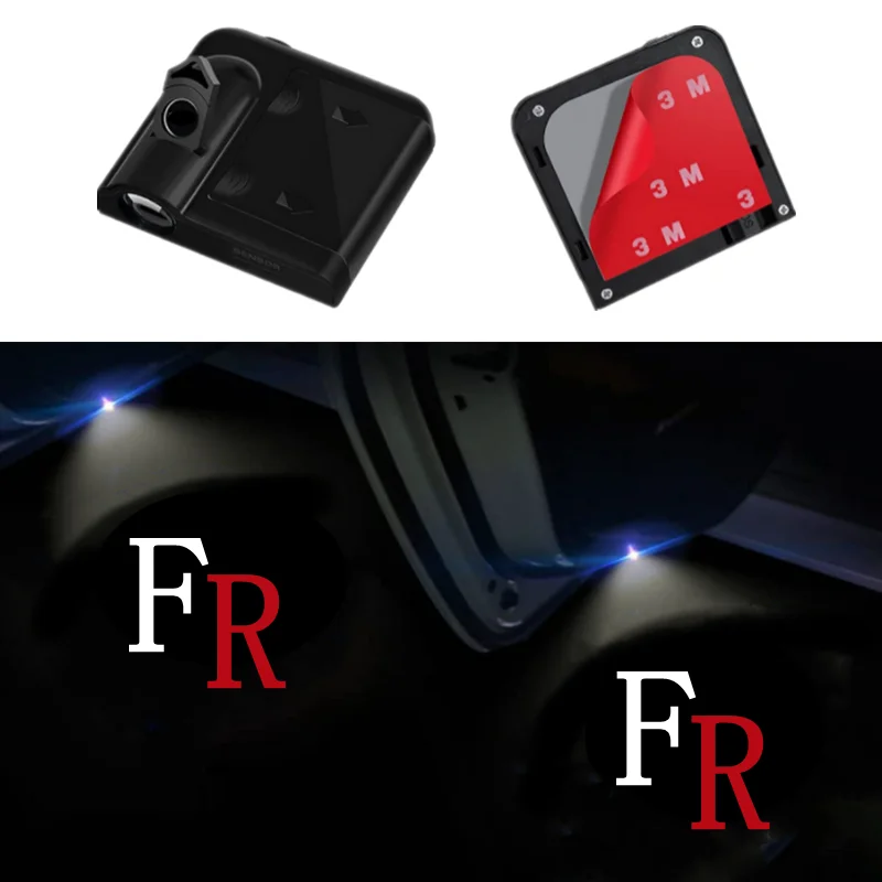 

2X Wireless Universal Car Projection LED Welcome Door Shadow Light For Seat Leon 1 2 3 MK3 Ateca Ibiza 6J Toledo Exeo Cordoba FR