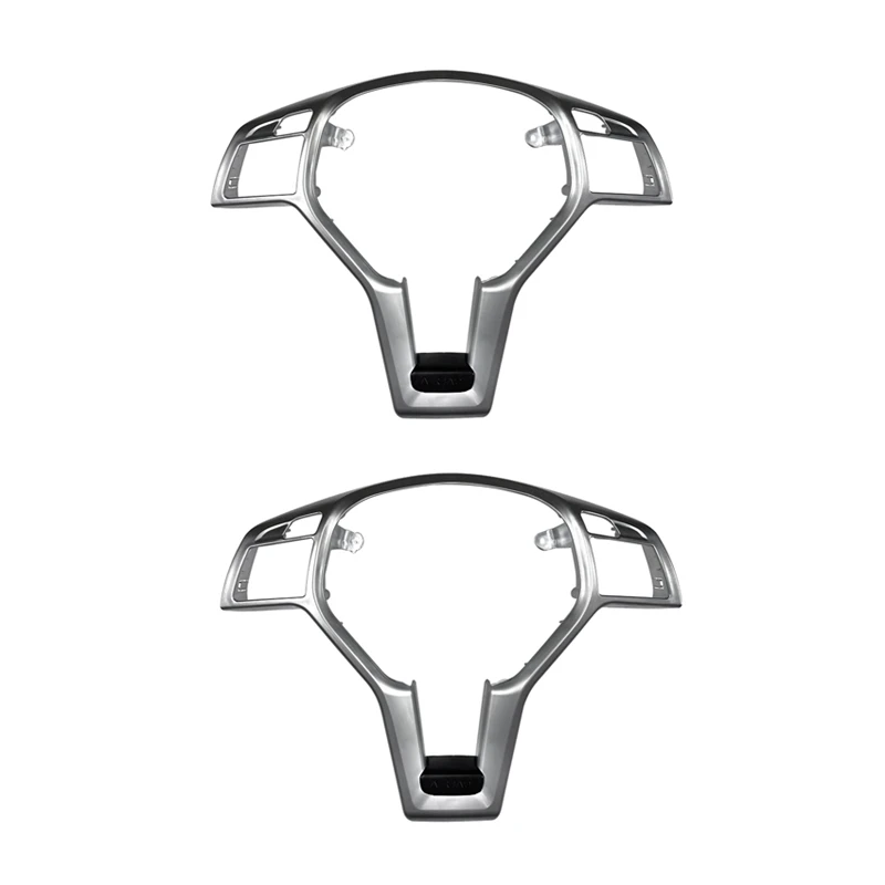 

2X Car Steering Wheel Frame Trim Cover for Mercedes Benz A C E GLA CLA CLS Class W176 W204 W212 X156 C117 Silver