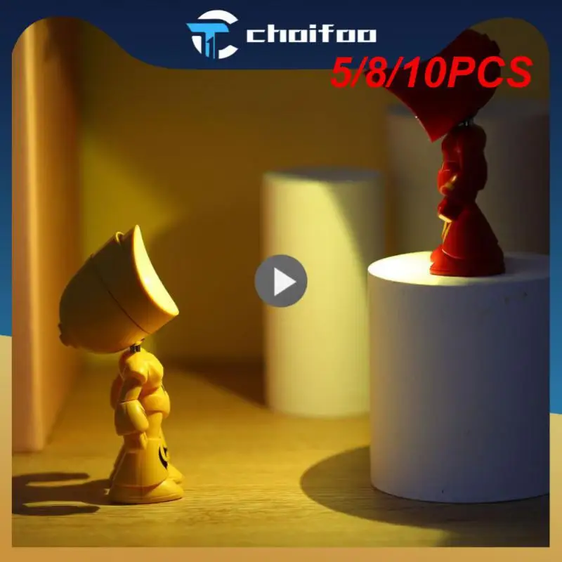 

5/8/10PCS Kids Room Bedside Pet Light Children's Room Battery Powered Eye Protection Lamp Hero War Police Folding