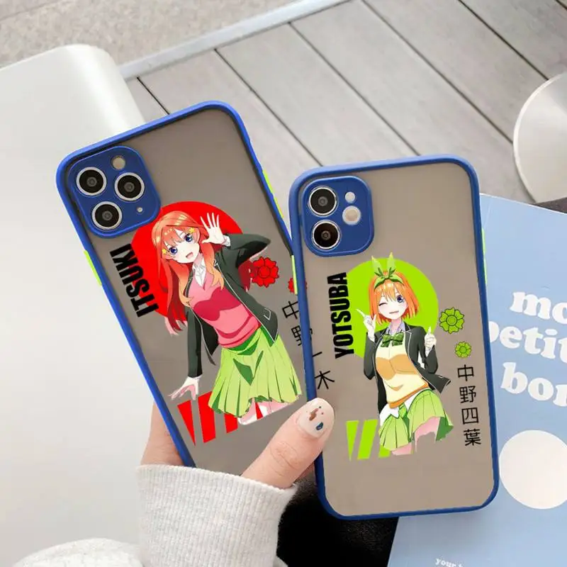 

The Quintessential Quintuplets anime Phone Case matte transparent For iphone 11 12 13 6 s 7 8 plus mini x xs xr pro max cover