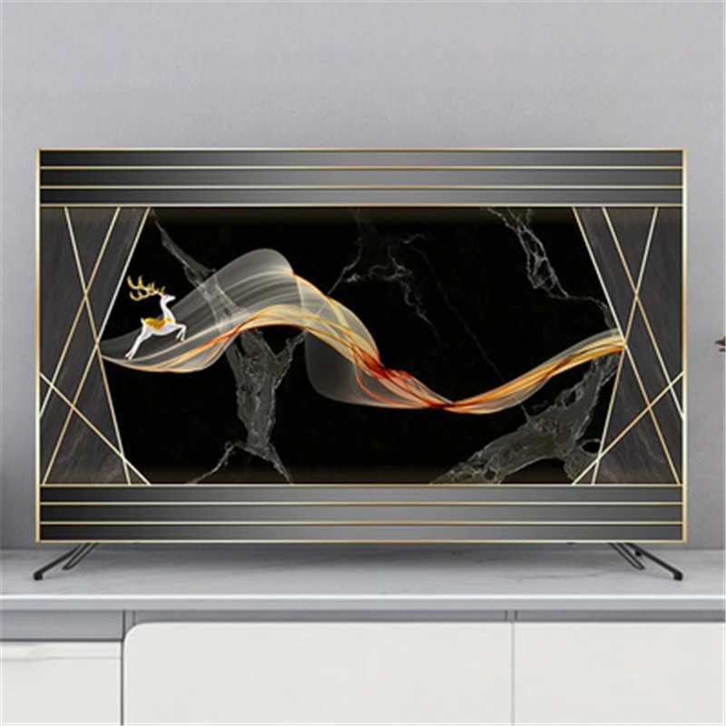 

На заказ 32 " - 85" дюймов декоративная крышка капота для экрана LCD TV PC пейзаж Геометрия лося перо