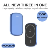 15w fast wireless magnetic charging for iphone 12 13 power bank 10000mah for magsafe powerbank portable mini external battery
