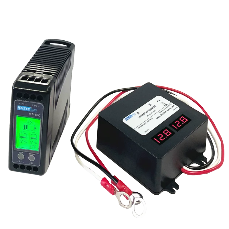 Heltec 12V LCD/LED Battery Equalizer Batteries Voltage Balance Lead Acid Battery Connected Parallel Series for 24/36/48V/96V