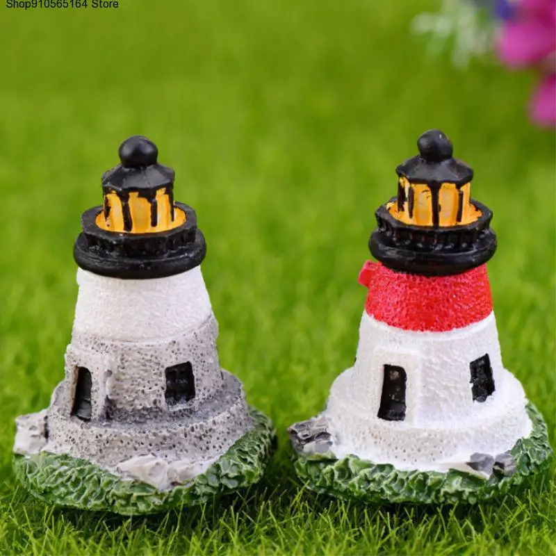 

Mini Multi-window Lighthouse Tower Models DIY Micro Garden Miniatures Potted Plants Decoration Succulents Ornament