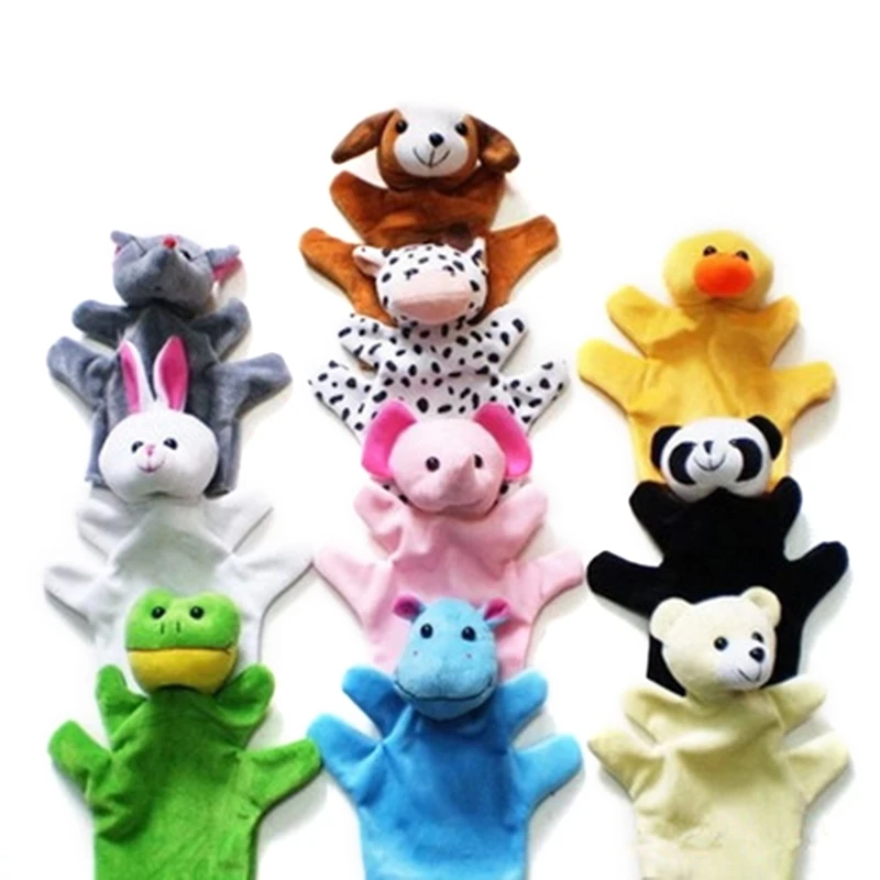 

1pc Lovely Soft Hand Puppet Fidget Gloves Giftbox Goodie Bag Filler Interactive Kids Animal Toy New Year Prank Finger Toy
