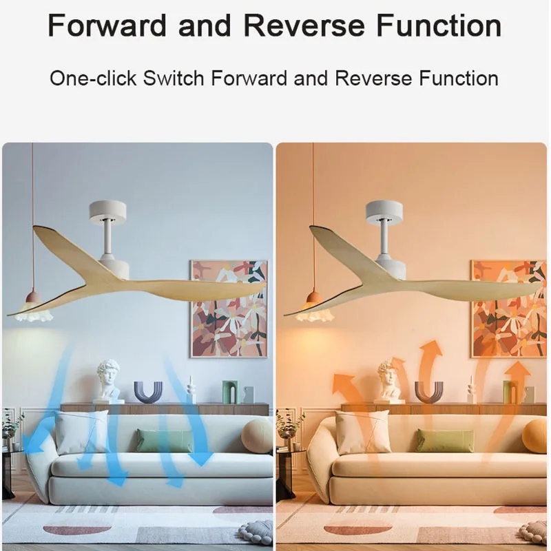 Промышленные потолочные вентиляторы без ламп тихие из АБС-пластика орехового