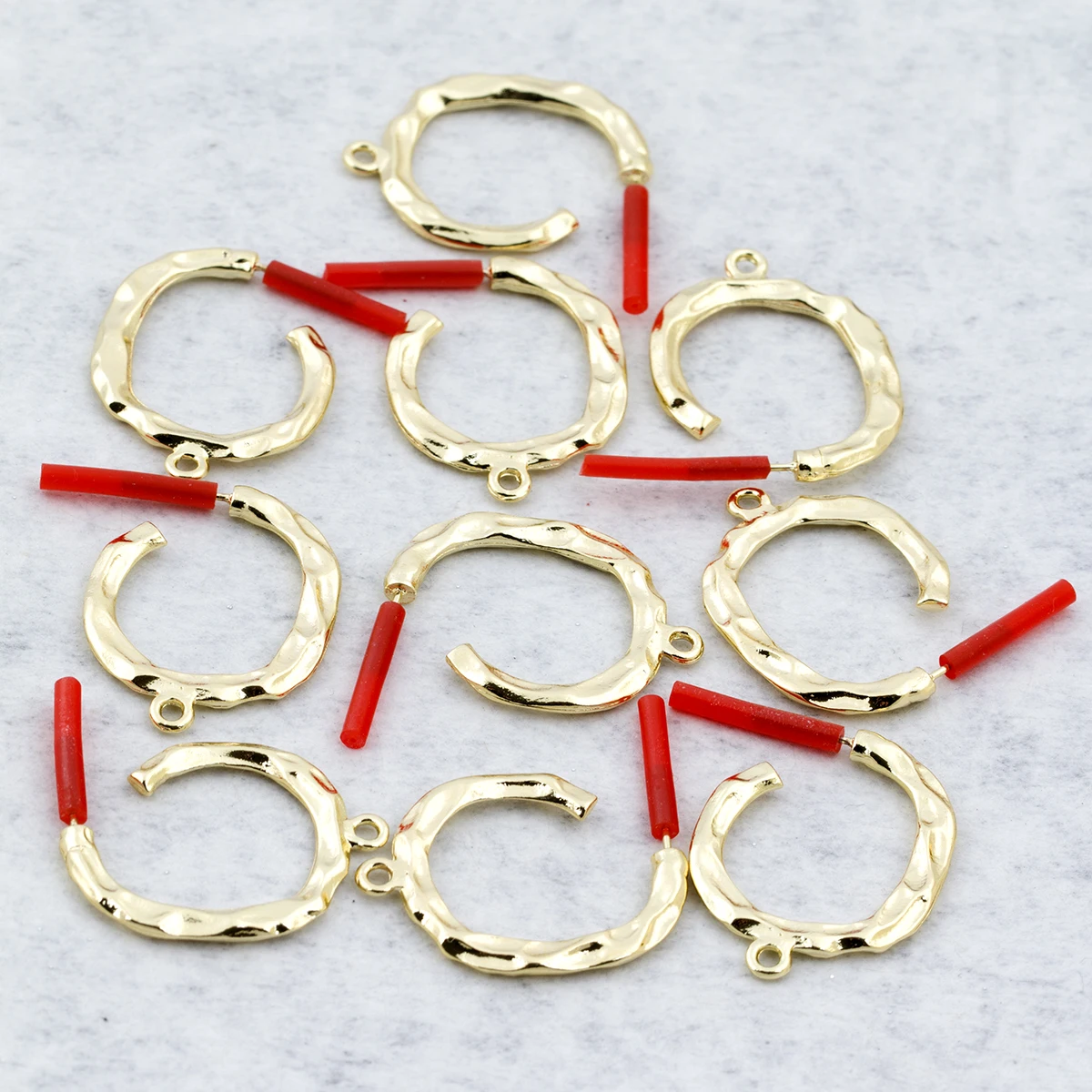

10pcs Handmade Earrings Base Irregular Gold Color Jewelry Connectors Stud Earring Settings for Diy Jewelry Making Findings