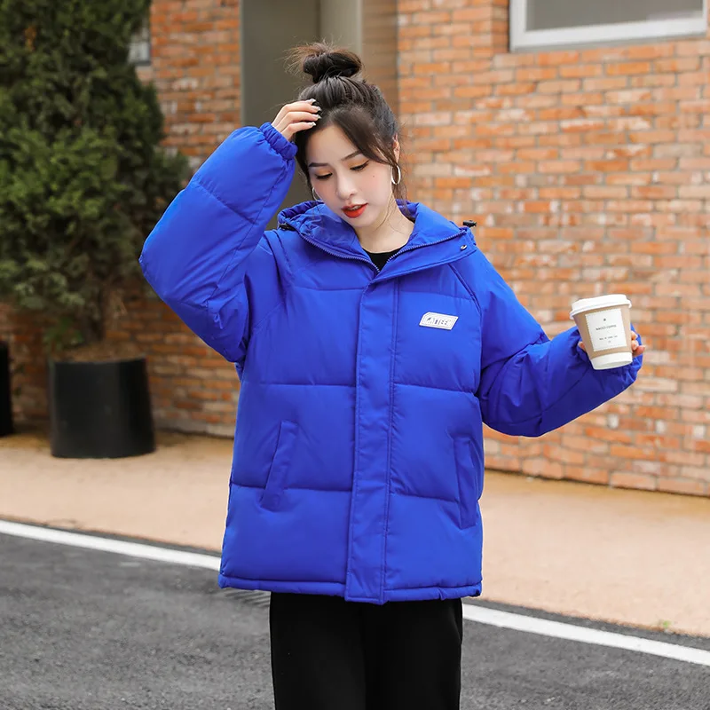 

2022 Autumn and Winter Short Cotton Coat Women's New Casual Fashion Bread Coat Down Cotton Coat Student Coat Women