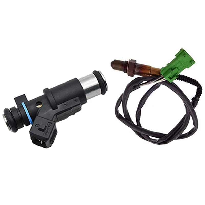 

1Pcs Oxygen O2 Sensor For PEUGEOT 206 306 307 406 & 1Pcs Fuel Injectors For Citroen C2 C3 Saxo Xsara Berlingo