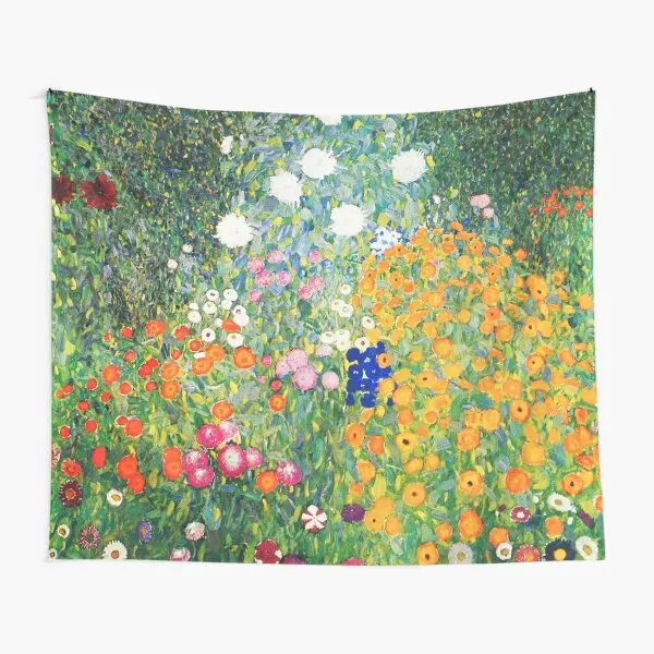 Цветочный сад Густава Климта гобелен для путешествий с принтом искусственное