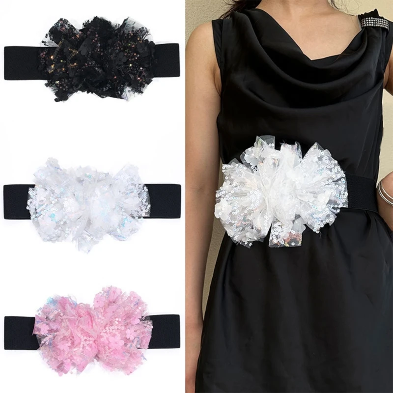 

Waist Belt Hot Girl Oversize Flower Y2K-style Body Chain for Dress Stage Club DropShip