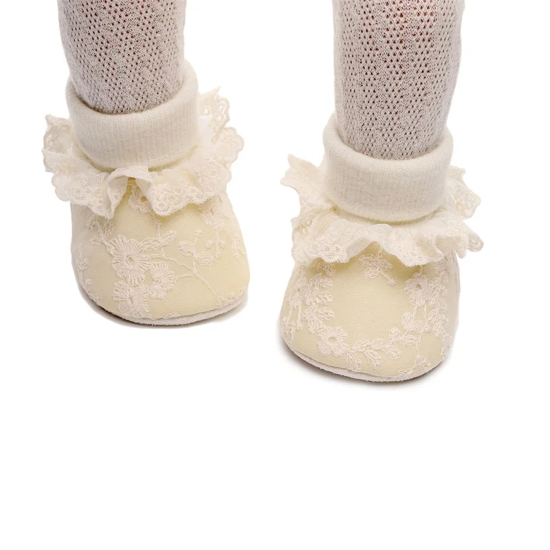 Blotona/носки для маленьких девочек прогулочная обувь с кружевной отделкой и
