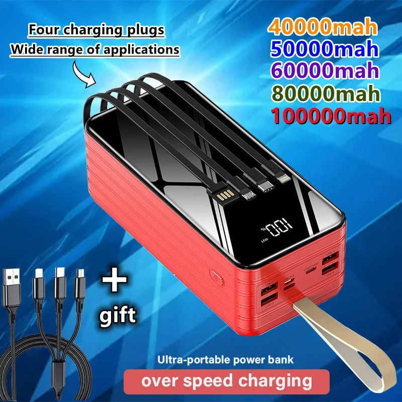 

Power Bank100000mAh Portable Charger LED Light Poverbank Powerbank 100000mAh External Battery For iPhone Xiaomi Samsung Huawei