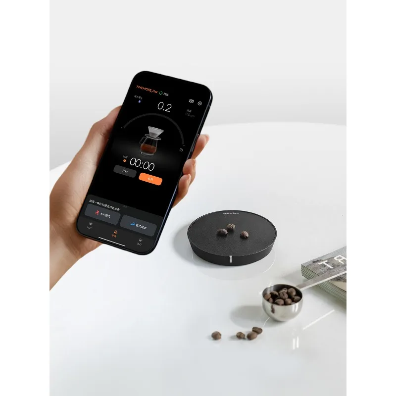 Фото TIMEMORE BLACKMIRROR Dot Coffee Электронные весы для ручного заваривания кофе, Bluetooth, безэкранное подключение к умному приложению, новинка №5