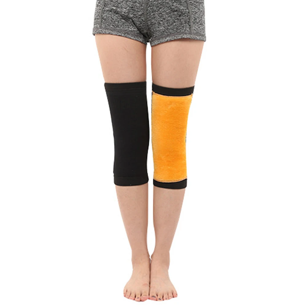 

Thicken Fleece Knee Pad Cold Protection Knee Protector Elastic Plush Kneepad for Men Women Joint Pain Relief for Camping Running
