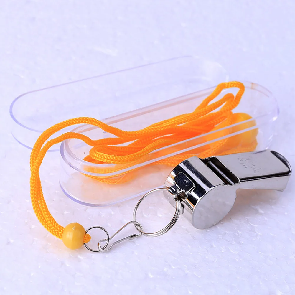 

Referee Tool Metal Whistle + Plastic Box Stainless Steel Accessory Adapter Basketball Part Replacement Soccer Game